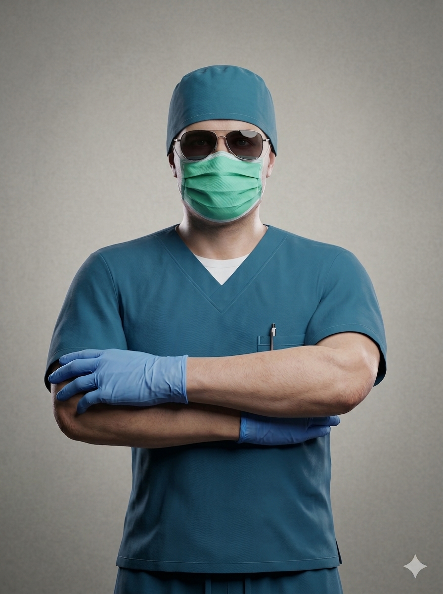 Surgical Attire worn by Medical Service personnel